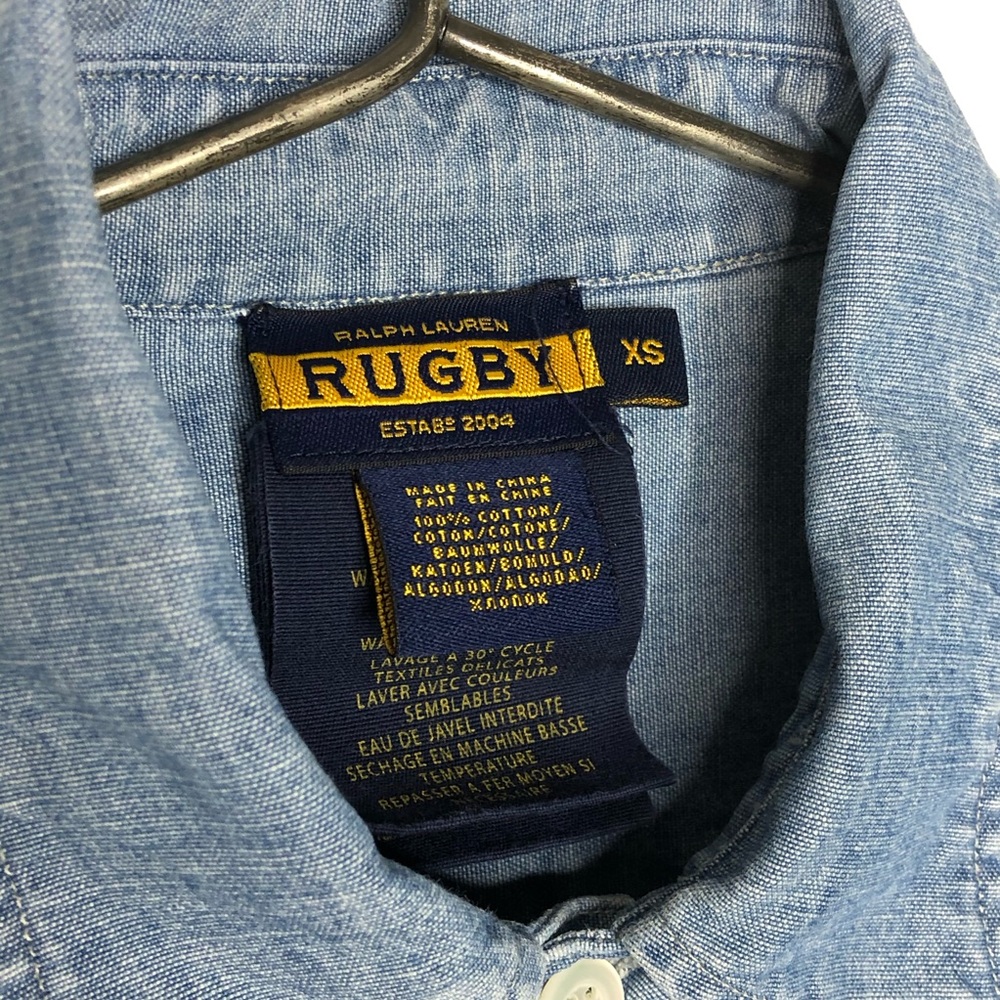 Rugby Ralph Lauren Washed Denim Ruffled Dress - Picture 4 of 9